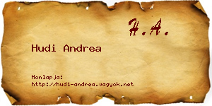 Hudi Andrea névjegykártya